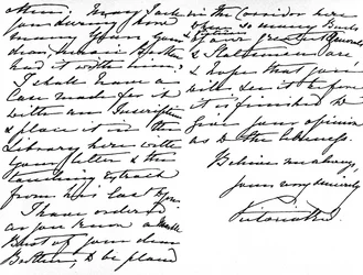 Carta a la Srta. Gordon, agradeciéndole por el regalo de una Biblia que perteneció a su hermano, el General Gordon, y preguntando cuánto tiempo poseyó Gordon este 